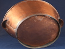 BALJA MED HANDTAG, omkring 1900, koppar