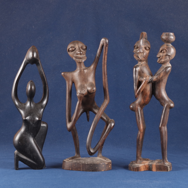 AFRIKANSKA SKULPTURURER, 3 st