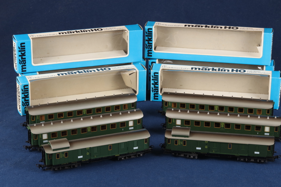 MÄRKLINVAGNAR, 6 st, H0, 1970-tal