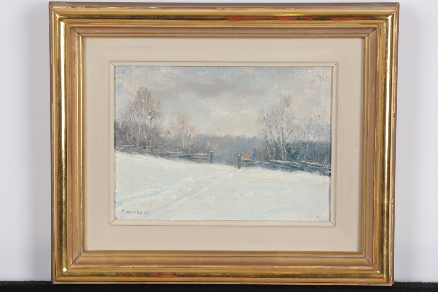 PER SUNDBERG (1887-1968) olja på pannå