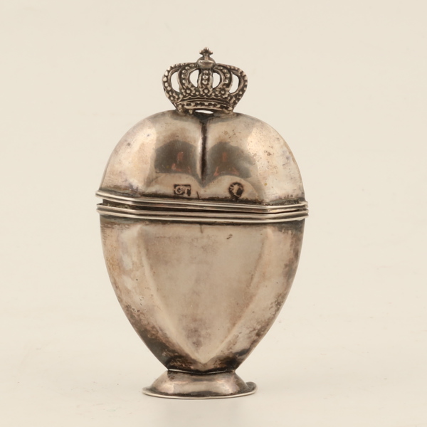 LUKTDOSA, silver, Danmark, 1800-tal