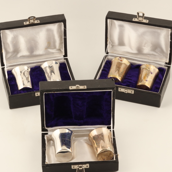 SUPKOPPAR, 6 st, sterlingsilver, i etui