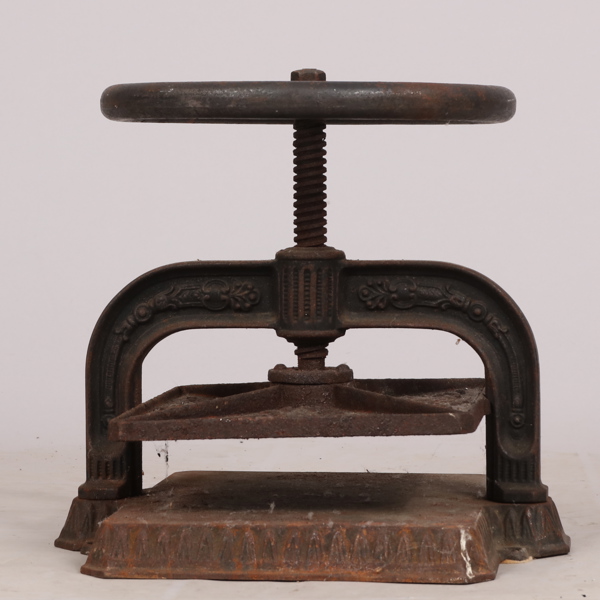 BOKPRESS, 18/1900-tal, gjutjärn