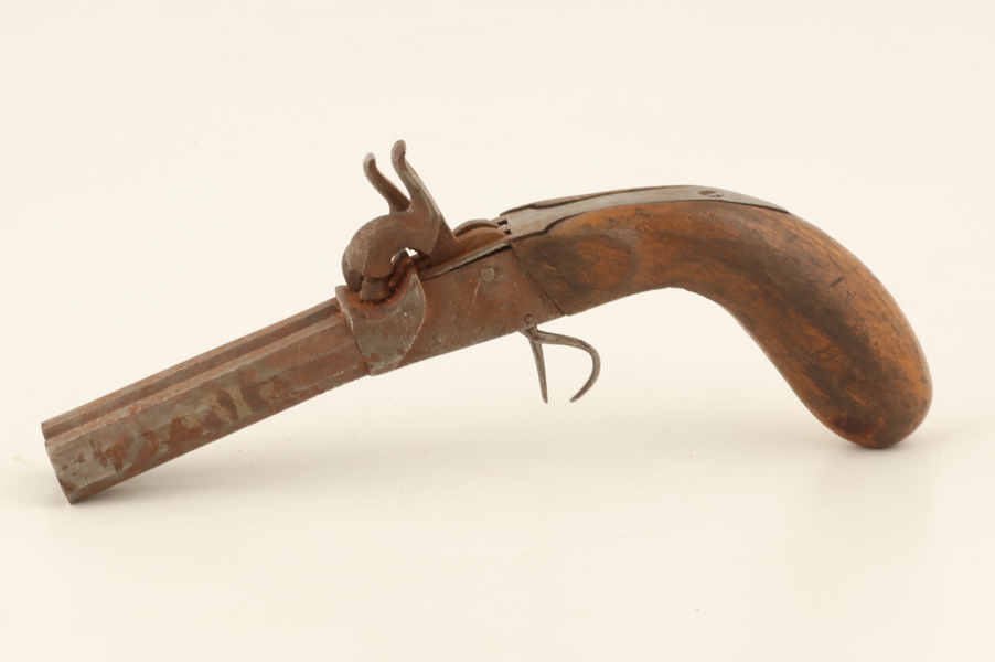 PISTOL, dubbelpipig, 1800-tal