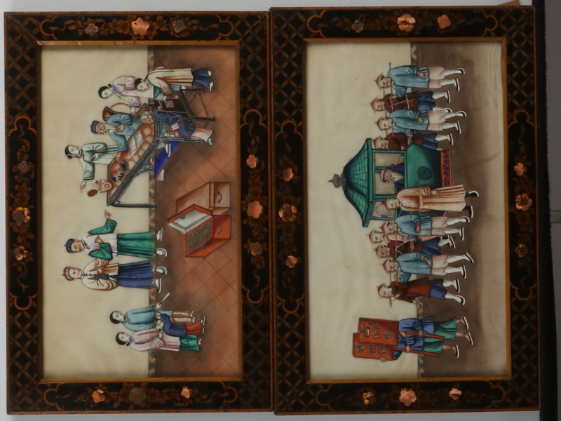MÅLNINGAR, 2 st, Kina, 18/1900-tal