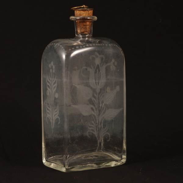 BRÄNNVINSFLASKA, 1800-talets mitt