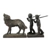 SKULPTURER, 2 st, brons, 1900-tal