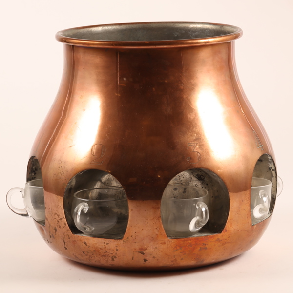 PUNSCHKYLARE FÖR 8 GLAS, koppar