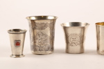 BÄGARE, 5 st, 18/1900-tal, silver