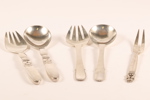 UPPLÄGGNINGSBESTICK, Danmark, silver