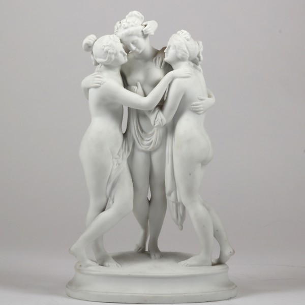 SKULPTUR "De tre gracerna", parian