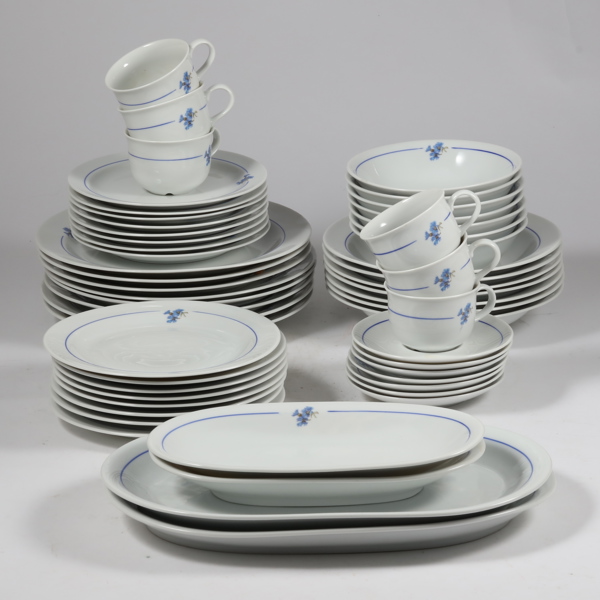 MATSERVIS, 32 delar, "Blåklint", Mariehult