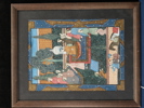 Tavla, 1900-tal, indopersisk, figurscen, gouache, rammått 38 x 28 cm