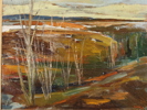 Kjell Rosén (1909-1982), landskap, signerad -37, olja på pannå, bildmått 46 x 55 cm