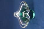 Walter Johansson, Skål, Orrefors, 1900-talets mitt, glas, höjd 11,5, längd 26 cm