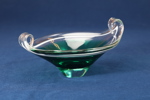 Walter Johansson, Skål, Orrefors, 1900-talets mitt, glas, höjd 11,5, längd 26 cm