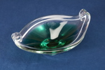 Walter Johansson, Skål, Orrefors, 1900-talets mitt, glas, höjd 11,5, längd 26 cm