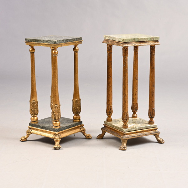 PIEDESTALER, 2 st snarlika, 1900-tal