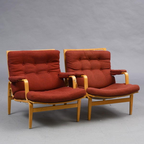 BRUNO MATHSSON, "Ingrid", fåtöljer, ett par