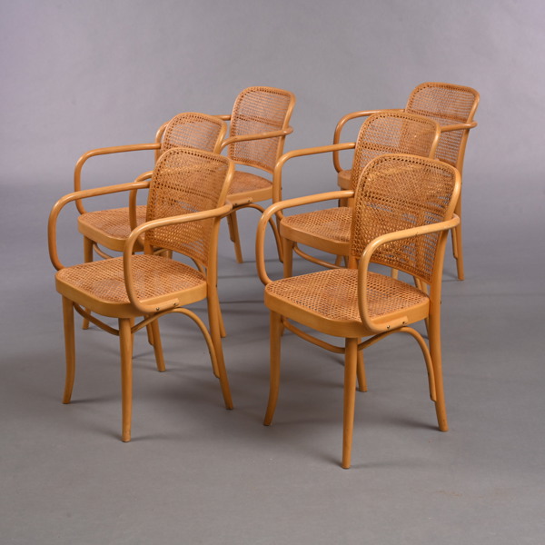 KARMSTOLAR, 6 st, modell 811, Thonet stil