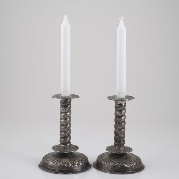 LJUSSTAKAR, ett par, silver, Tesi