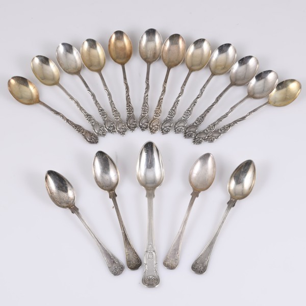 TESKEDAR, 17 st, silver, 1900-tal