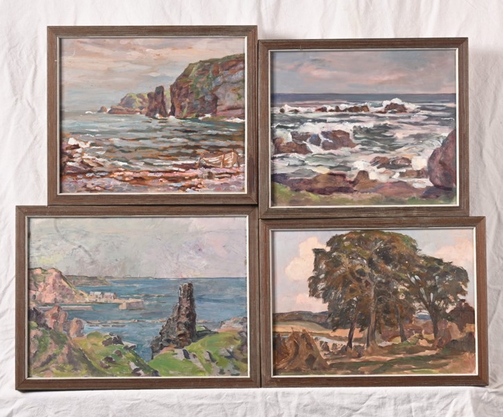 OIDENTIFIERAD KONSTNÄR, 4 st, 1900-tal