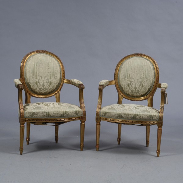 KARMSTOLAR, 1 par, gustaviansk stil