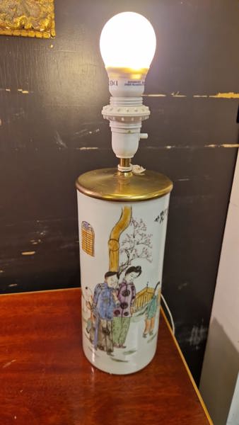 BORDSLAMPA/PENSELVAS, Kina, porslin