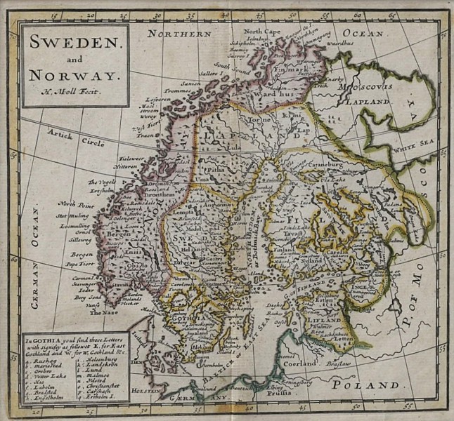 HERMAN MOLL (1654-1732), karta 