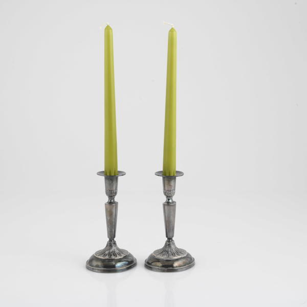 LJUSSTAKAR, ett par, silver