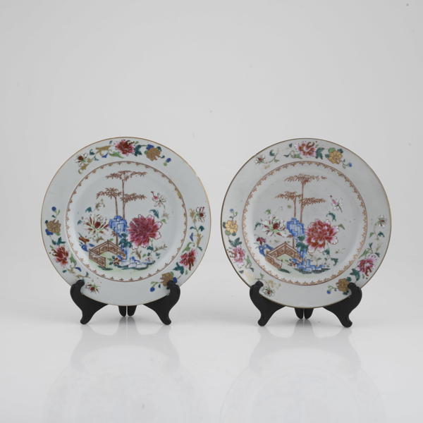 TALLRIKAR, ett par, Kina, porslin, 1700-tal