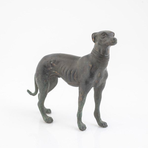 SKULPTUR, 1900-tal, grönpatinerad brons