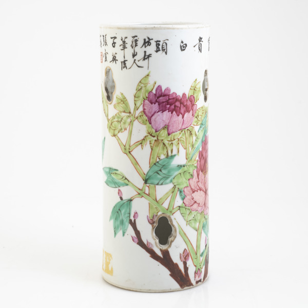 PERUKSTOCK, porslin, Kina, 1900-tal