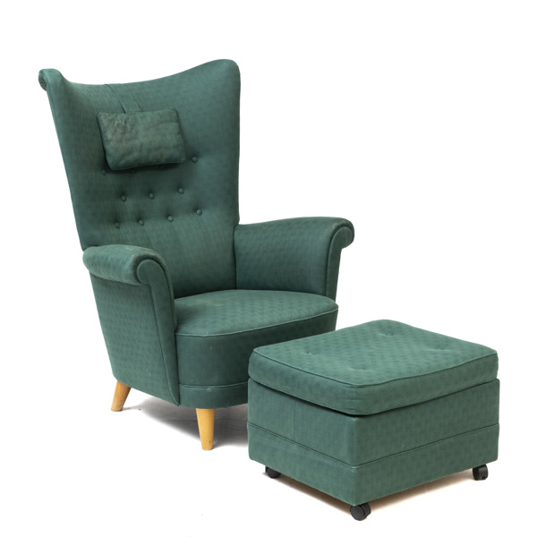 FÅTÖLJ MED FOTPALL, 1900-talets andra hälft