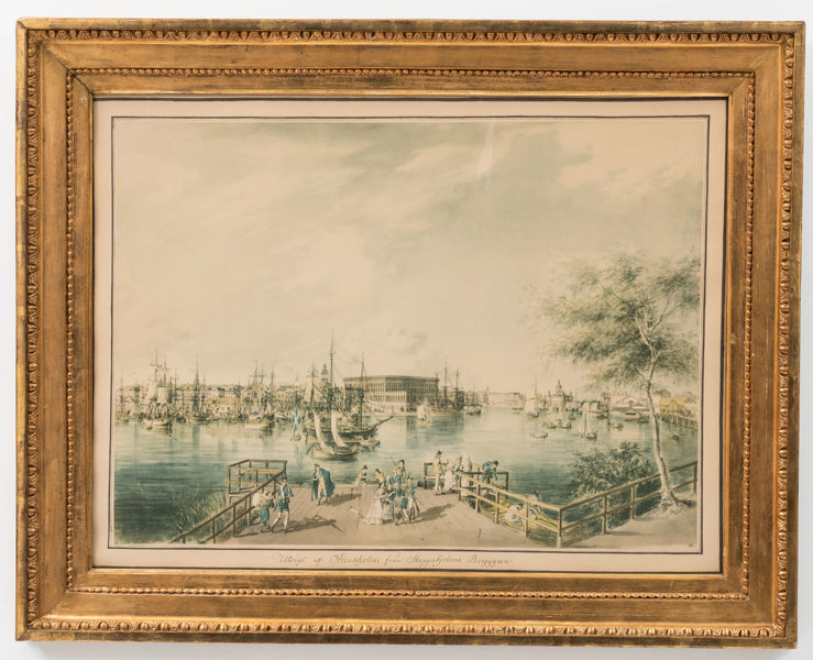 RAM MED GRAFISKT BLAD, Stockholmsmotiv