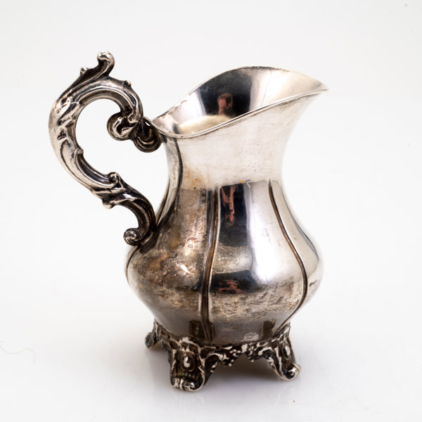 GRÄDDKANNA, silver, Enköping, 1871