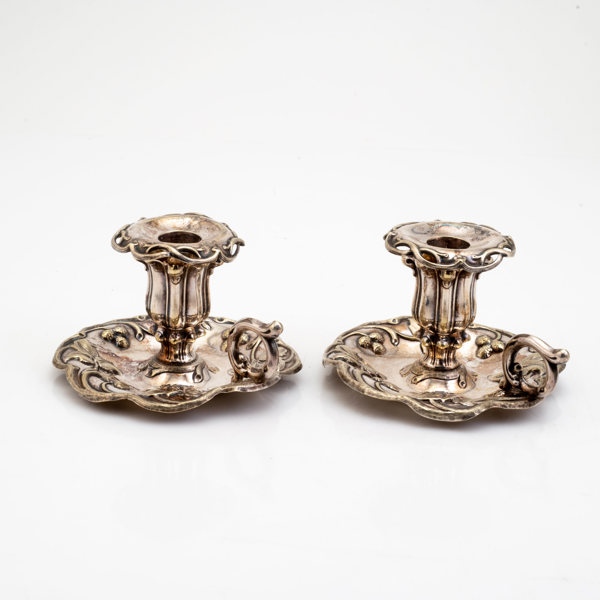 ANDERS GABRIEL DUFVA, ljusstakar, ett par