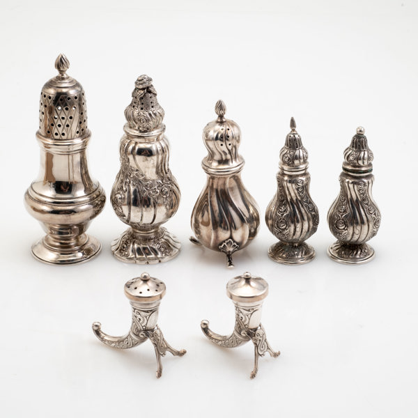 STRÖARE, 7 st, silver, 1900-tal