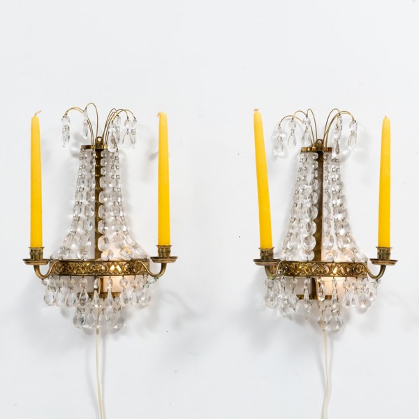 VÄGGLYSTRAR, 1 par, 1900-tal