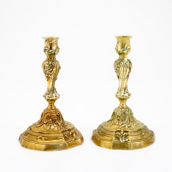 LJUSSTAKAR, ett par, rokokostil