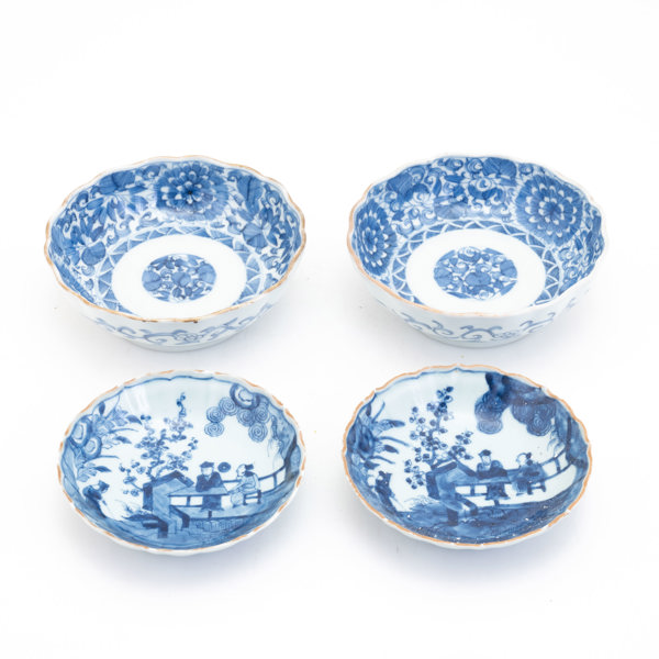 SKÅLAR, två par, Kina, porslin, 1900-tal