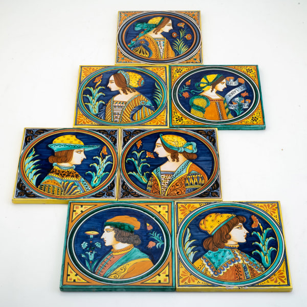 KAKELPLATTOR, 7 st, Italien, 1900-tal