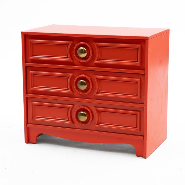 BYRÅ, 1970-tal, rödlackerad