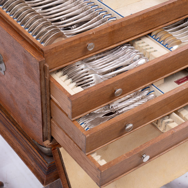 C.G HALLBERG, Stockholm, bestickservis, silver