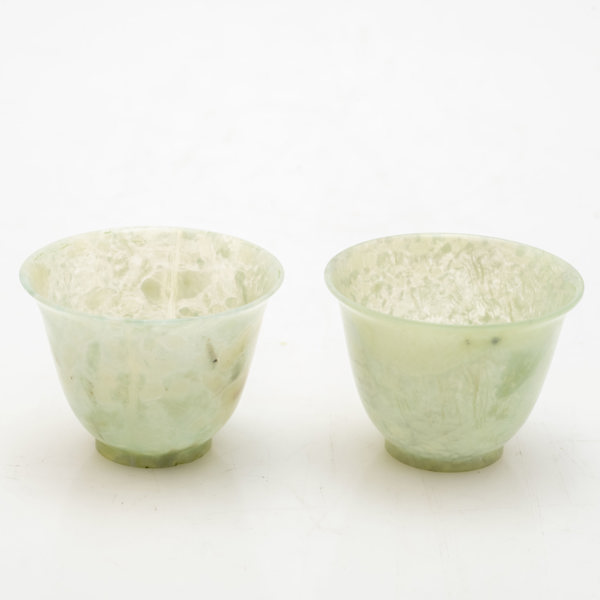 KOPPAR, ett par, samtida, nefrit, Kina