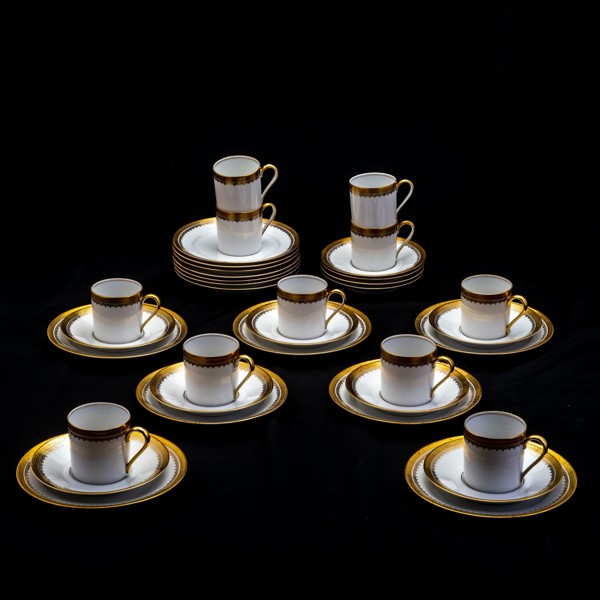 KAFFESERVIS, Rosenthal, förgylld dekor
