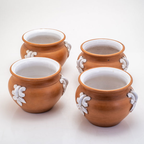 YTTERFODER, 4 st, glaserat lergods