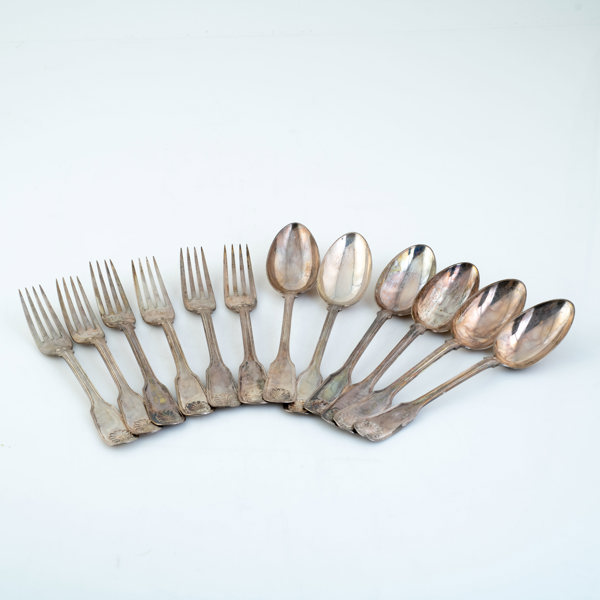 MÖLLENBORG, bestick, silver, 12 delar