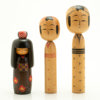 KOKESHI, trädockor, 3 st, Japan
